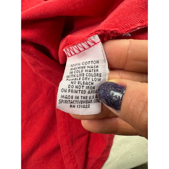 VTG Spirit Jersey Ole Miss Rebels Size XL Red Long Sleeve Hotty Toddy RN131422 - Picture 11 of 15